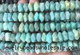 NGBS119 15 inches 8*12mm - 10*14mm faceted nuggets amazonite beads