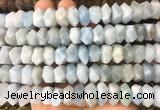 NGBS130 15 inches 8*12mm - 10*14mm faceted nuggets aquamarine beads