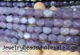 NGBS136 15 inches 9*11mm faceted nuggets lepidolite gemstone beads