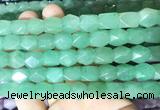 NGBS138 15 inches 9*11mm faceted nuggets green aventurine gemstone beads