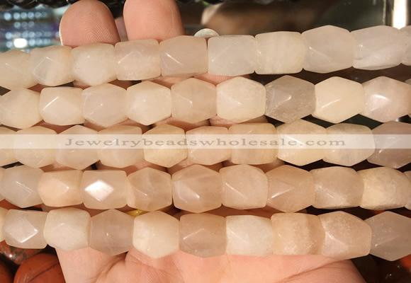 NGBS141 15 inches 9*11mm faceted nuggets pink aventurine gemstone beads