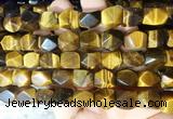 NGBS150 15 inches 9*11mm faceted nuggets yellow tiger eye gemstone beads