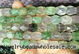 NGBS153 15 inches 9*11mm faceted nuggets fluorite gemstone beads