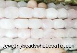 NGBS160 15 inches 13*18mm faceted nuggets rose quartz gemstone beads