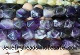 NGBS161 15 inches 13*18mm faceted nuggets amethyst gemstone beads