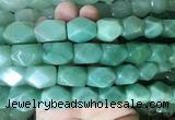 NGBS162 15 inches 13*18mm faceted nuggets green aventurine gemstone beads