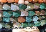 NGBS165 15 inches 13*18mm faceted nuggets indian agate gemstone beads