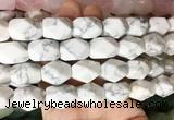 NGBS168 15 inches 13*18mm faceted nuggets white howlite gemstone beads