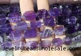 NGBS181 15 inches 10*14mm - 12*16mm freeform amethyst beads