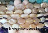 NGBS191 15 inches 10*14mm - 12*16mm faceted freeform moonstone beads