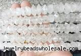 NGBS205 15 inches 8*12mm - 10*14mm faceted nuggets white crystal beads