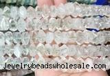 NGBS206 15 inches 8*12mm - 10*14mm faceted nuggets green crystal beads