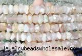 NGBS209 15 inches 8*12mm - 10*14mm faceted nuggets sakura agate beads