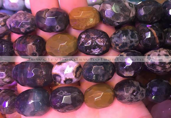 NGBS44 15 inches 12*16 - 13*18mm faceted nuggets ocean jasper beads