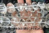 NGBS61 15 inches 13*18mm - 15*20mm faceted freeform white crystal beads