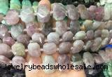 NGBS62 15 inches 13*18mm - 15*20mm faceted freeform rose quartz beads