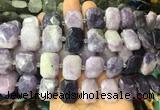 NGBS64 15 inches 13*18mm - 15*20mm faceted freeform lepidolite beads