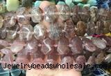 NGBS68 15 inches 13*18mm - 15*20mm faceted freeform red strawberry quartz beads