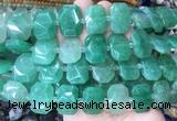 NGBS69 15 inches 13*18mm - 15*20mm faceted freeform green strawberry quartz beads