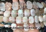 NGBS79 15 inches 13*18mm - 15*20mm faceted freeform Morganite beads