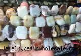 NGBS82 15 inches 13*18mm - 15*20mm faceted freeform colorful amazonite beads