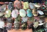 NGBS87 15 inches 13*18mm - 15*20mm faceted freeform colorful gemstone beads