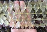 NGBS92 15 inches 13*22mm - 15*25mm faceted marquise lemon quartz beads