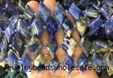 NGBS96 15 inches 13*22mm - 15*25mm faceted marquise sodalite beads