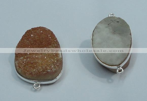 NGC01 20*30mm - 25*35mm freeform druzy agate connectors