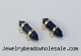 NGC1039 7*30mm – 8*32mm sticks lapis lazuli gemstone connectors