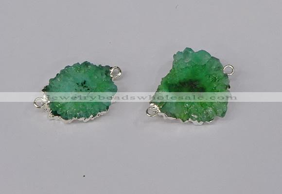 NGC1080 15*20mm - 30*35mm freeform druzy agate connectors wholesale