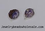 NGC1087 18*25mm - 25*35mm freeform druzy agate gemstone connectors