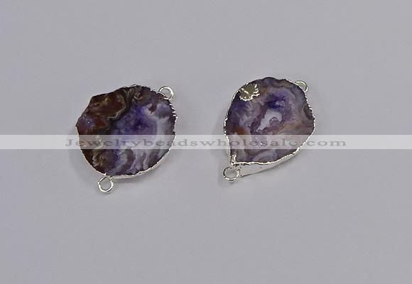 NGC1087 18*25mm - 25*35mm freeform druzy agate gemstone connectors