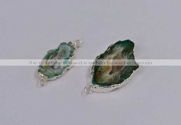 NGC1090 18*25mm - 25*35mm freeform druzy agate gemstone connectors