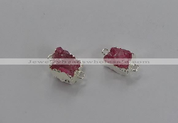 NGC1244 10*12mm - 14*15mm freefrom druzy agate connectors wholesale