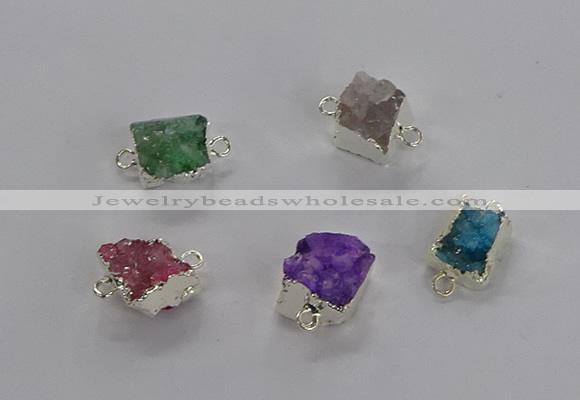 NGC1248 10*12mm - 14*15mm freefrom druzy agate connectors wholesale