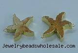 NGC1445 28mm - 30mm starfish fossil coral connectors wholesale