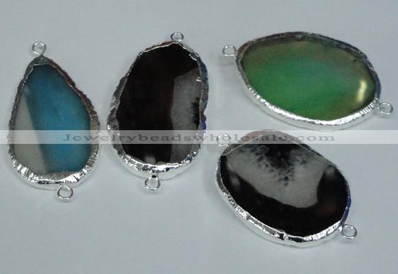 NGC161 30*40mm - 40*50mm freeform druzy agate connectors