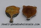 NGC1701 40*55mm - 45*60mm Fox-head agate gemstone connectors