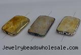 NGC1883 30*40mm - 30*45mm rectangle agate gemstone connectors