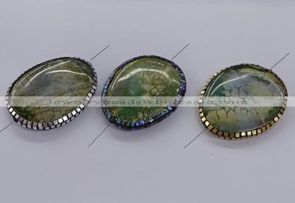 NGC1893 40*50mm - 45*55mm freeform agate gemstone connectors