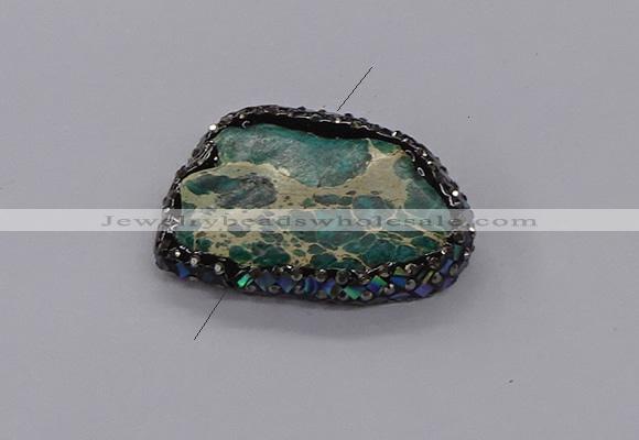 NGC1897 25*30mm - 35*40mm freeform sea sediment jasper connectors