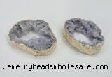 NGC201 50*60mm - 55*75mm freeform druzy agate connectors