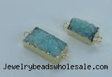 NGC368 15*20mm - 18*30mm freeform druzy agate gemstone connectors