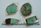 NGC39 25*35mm - 35*45mm freeform australia chrysoprase connectors