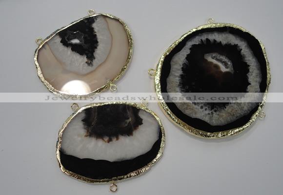 NGC43 50*60mm - 55*80mm freeform druzy agate connectors