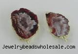 NGC446 18*25mm - 25*35mm freeform druzy agate gemstone connectors