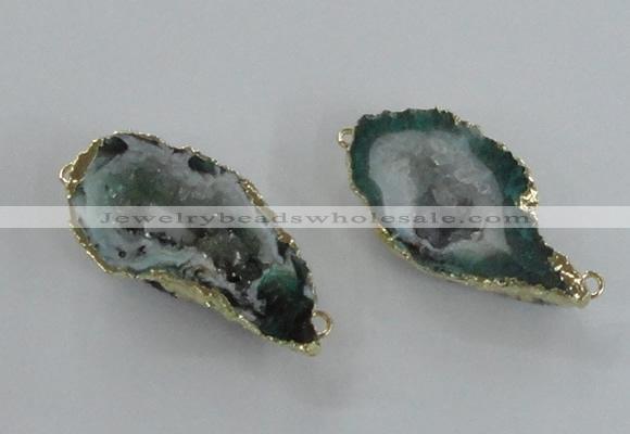 NGC449 18*25mm - 25*35mm freeform druzy agate gemstone connectors