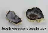 NGC450 18*25mm - 25*35mm freeform druzy agate gemstone connectors