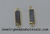 NGC5055 8*28mm - 10*30mm rectangle agate gemstone connectors